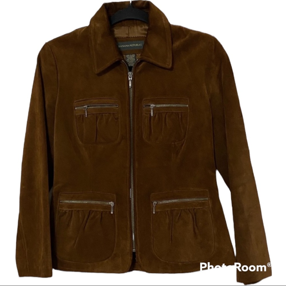 BANANA REPUBLIC Suede Leather Jacket 4